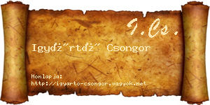 Igyártó Csongor névjegykártya