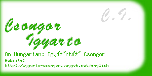 csongor igyarto business card